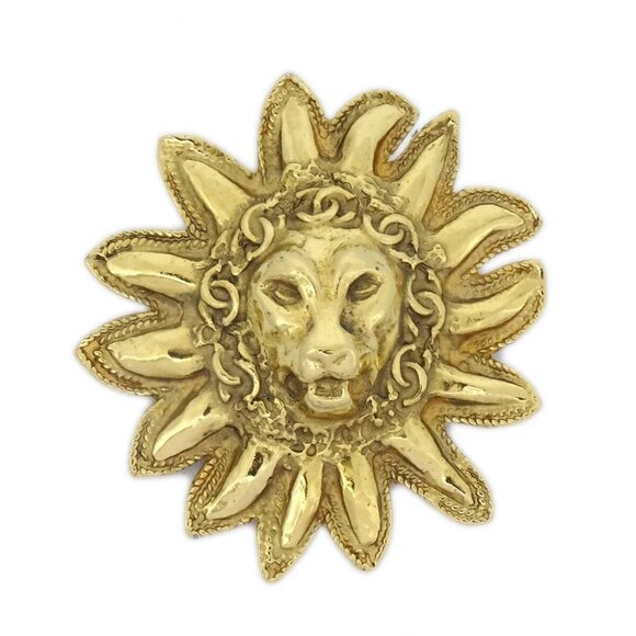 Chanel Lion Brooch Pin Gold 141338 - Picture 1 of 4
